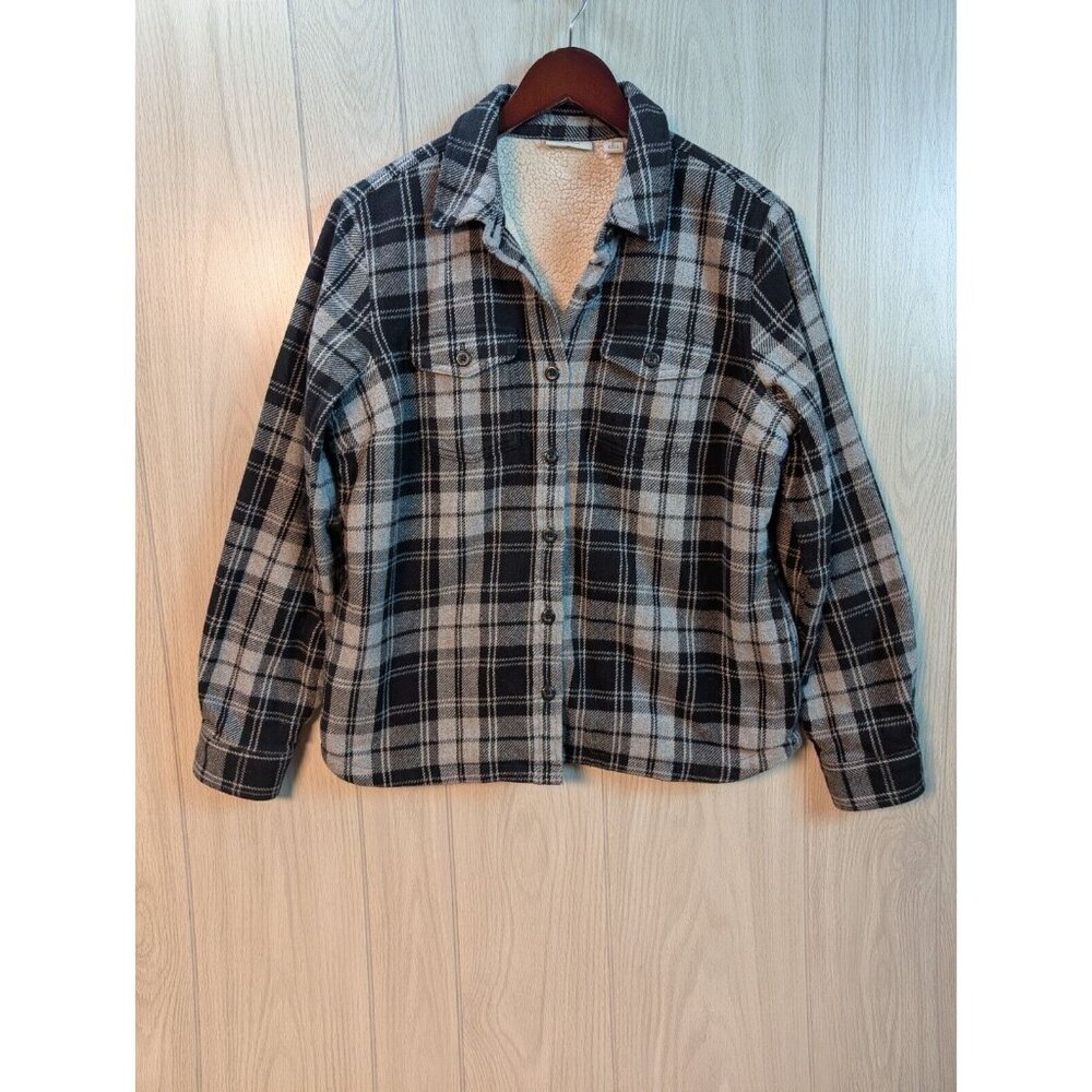 L.L. Bean Men's Shirt Shacket Sherpa-Lined Plaid Small S Outdoors Lumberjack